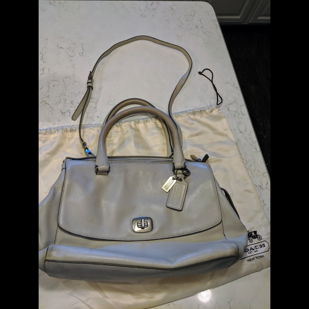 Coach Brand Light Gray Handbag